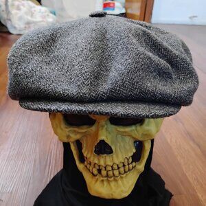 Vintage Capas Herringbone Newsboy Derby Ivy Driving Cap Hat